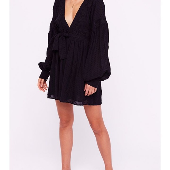 NWT Free People Sugar Pie Swiss Dot Dress - Picture 2 of 7